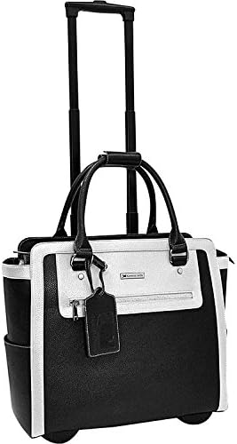 Cabrelli Talula 2 Tone 15.6" Laptop Rollerbrief Black W/ Bonus Dreams Cosmetic Bag