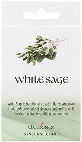 Elements White Sage Incense Cones (Box Of 12 Packs)
