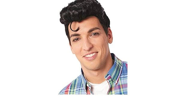 1950s 50 S Adult Mens Doo Wop Greaser Grease Male Costume Wig