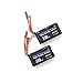 EXLIPORC 2pcs 11.1V 350mAh 35C 3S LiPo Battery Pack with RED JST connector