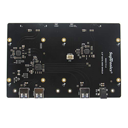 Geekworm Raspberry Pi 3B/3B+ (B Plus) Dual 2.5" SATA HDD/SSD Shield X822 USB3.0 Storage Expansion Board Support X735 for Raspberry Pi 3B+/3B/2B/B+/ROCK64 - Thumbnail 4