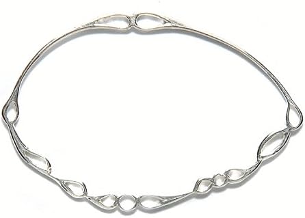 Amoracast AM344 Sterling Silver Focal Pear Orbit Jewelry Making Components, 23 x 47mm