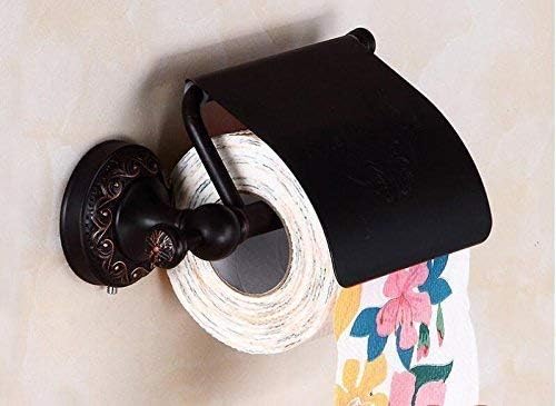 トイレットペーパーロールホルダーペーパーシェルフトイレットペーパー収納ラック ホルダー壁掛け紙ボディケアレトロスタイルブラックオーバル銅 ドリルwc ペーパーホルダーのバスルームアクセサリーキッチンロールホルダーなし Danimex Food Dk