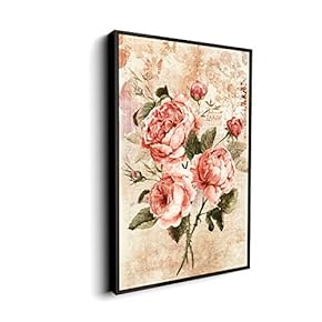 for Living Room Bedroom Vintage Flower Framed for