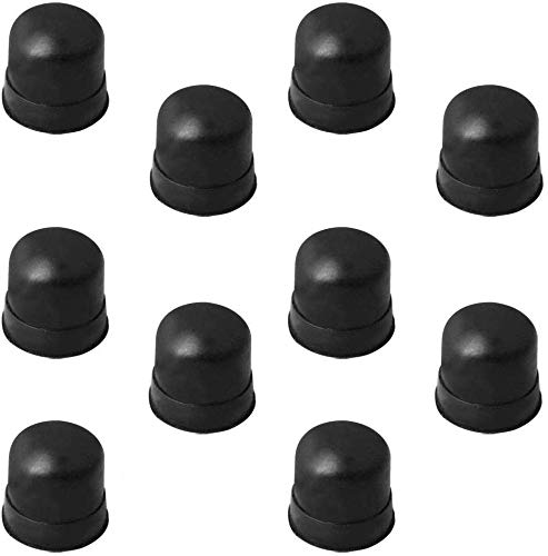 Lheng Black Trombone Slide Rubber End Tip Bumper for Brass Instrument Parts 10Pcs