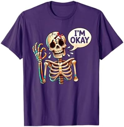 Amazon.com: Halloween Oh Snap Skeleton Broken Leg T-Shirt