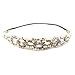 INSPIRELLE 5 Count Beaded Elastic Headband, Fashionable Handmade Imitation Pearl Beading Hairbands for Lady Women Girls
