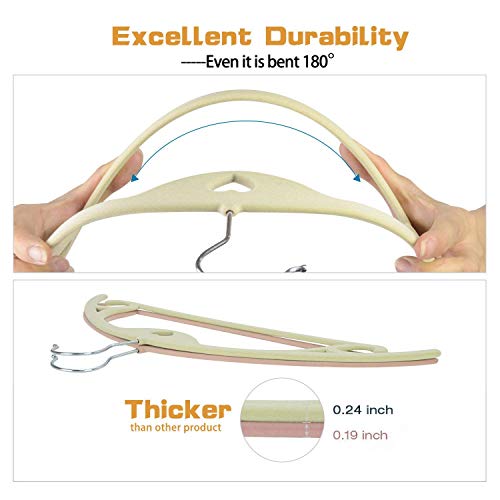 IEOKE Velvet Hangers, Clothes Hangers Non Slip Coat Hangers Ultra Thin Space Saving with Heavy Duty 360 Swivel Chrome Hook - 50 Pack - Thumbnail 3