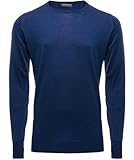 John Smedley Crew Neck Merino Wool Marcus Jumper M Indigo