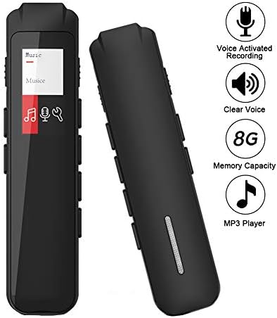 Audio Recording Device Digital Voice Recorder Dictaphone Voice Activated Recorder for Lectures & Meetings|Noise Reduction Audio Recorder|8GB|MP3|