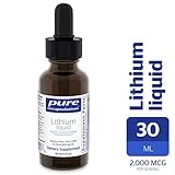 Pure Encapsulations - Lithium Liquid - Supports Cognitive Health, Mood, and Brain Function - 30 ml