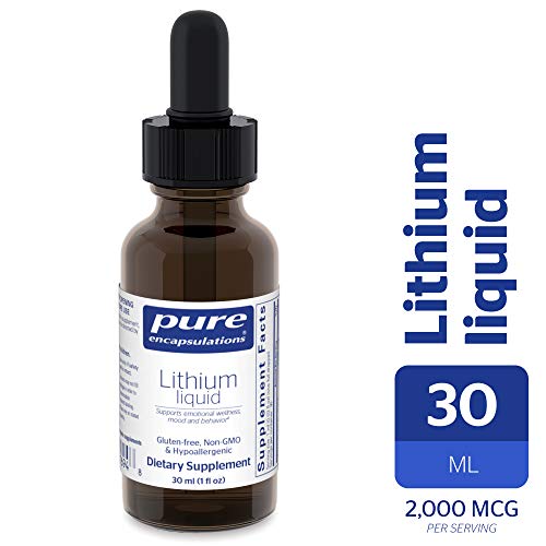 Pure Encapsulations - Lithium Liquid - Supports Cognitive Health, Mood, and Brain Function - 30 ml