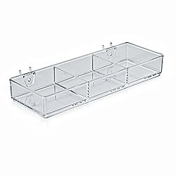 Azar Displays 225503-2pack 3-Compartment Tray for
