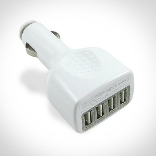 XTG 4-Port USB Car Charger - Quad Auto Power - Ideal for Smartphones, iPhone, Samsung, Android, GPS, Cell Phones, and More