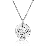 Annamate 925 Sterling Silver Engraved Message She