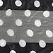 Sidecca Retro Classic Chiffon Square Neck Head Scarf (One Size, Satin Black Polka Dot)