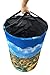WAHSAN 32 Gallons Garden Bag-Reusable Pop-up Lawn Leaf Yard Waste Bag Sun Flower Print Canvas Container- 17.7