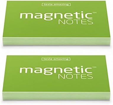 Brand New! Magnetic Notes S (Stick Without Any Adhesive, Stick to Any Surface) Eco-Friendly Material Self-Stick Notes Memo Note Paper Post It S-Size (2 x 1.5-inch) 100-sheet (2EA) (Green)