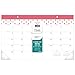 Mead 2018-2019 Academic Year Desk Pad Calendar, Compact, 17-3/4 x 10-7/8, Conservative Fashion, Pink Polka Dot Design (CAM10310)