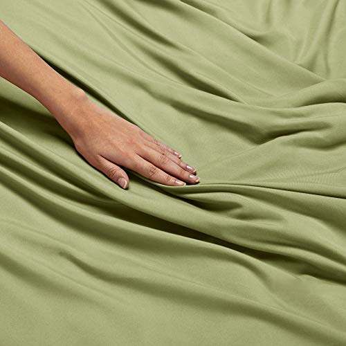 Nestl Sage Green Duvet Cover Full Size Soft Full Size Duvet Cover Set, 3 Piece Double Brushed