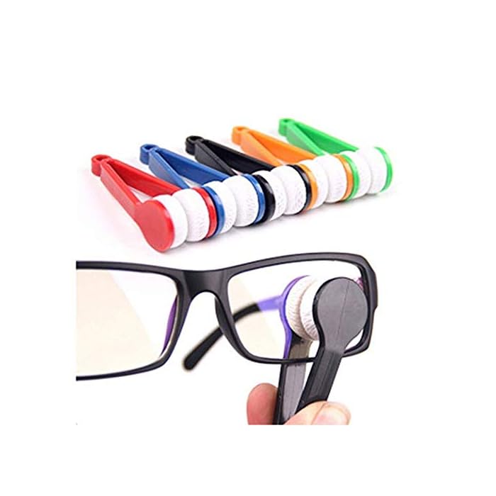5 Pcs Mini Sun Glasses Eyeglass Microfiber Spectacles Cleaner Soft Brush Cleaning Tool Mini Microfiber Glasses…