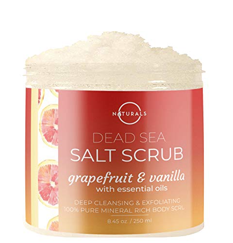 O Naturals Exfoliating Dead Sea Salt Grapefruit Essential Oil Face Body & Foot Scrub. w/Vanilla &. Hydrating Exfoliate Dead Skin, Men & Women Scrub 18oz - Thumbnail 7