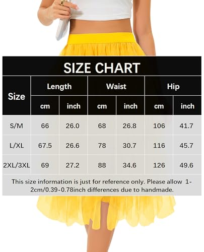 Lovasy Tulle Skirt for Women Long Elastic Waist with Comfortable Lining Asymmetrical and Flowy Puffed Skirt, Ideal for Parties and Daily Use