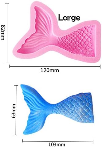 Carunke Mermaid Tail Silicone Jelly Sugar Chocolate Fondant Molds Large/Small
