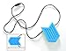 Quell-O Hero Crest Sensory Chewable Necklace for Oral and Tactile Stimulation - Tough Chewelry for Mild Chewers (Blue)