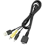 VMC-MD1 VMCMD1 USB & A/V Audio Video RCA Multi-Use Terminal Cable Cord for Sony Cyber-Shot DSC-F77, F88, G3, H3, H7, H9, H10, H50, M2, N1, N2, P100, P120, P150, P200, T2, T3, T5, T9, T10, T11, T20, T30, T50, T70, T75, T77, T90, T100, T200, T300, T700, TX1, W3, W30, W35, W50, W55, W70, W80, W85, W90, W100, W110, W120, W130, W150, W170, W200, W300 and WX1 Digital Cameras.