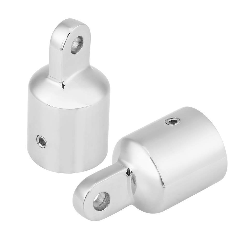 2Pcs Boat Eye End Cap, Stainless Steel Marine Boat Eye End Bimini Top Cap Hardware Fitting External Eye End Boat Top Caps Tube Canopy Hardware.-for fixation bimini bateau