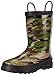 Western Chief Boys Waterproof Printed Rain Boot with Easy Pull on Handles - Camo, 2 M US Little Kid