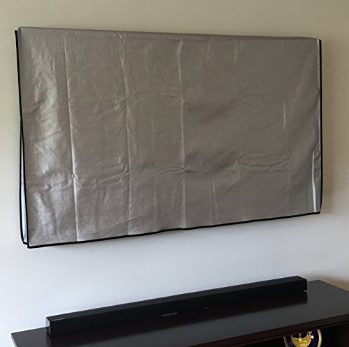 60'' Flat Screen TV - OUTDOOR Silver Cover, Water Resistant, Ideal for LCD and Plasma TV - 55''W x 4.25''H x 34.25''H