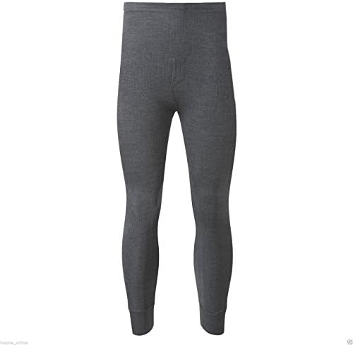 WOH Men's 5 Star Thermal Underwear Long John Pants Winter Skiing Work X-Large Grey