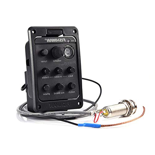 pliab Acoustic Guitar 4 Band Tuner Preamp Equalizer Pickup Acoustic Electric Guitar Preamplifier Tuner With Tuner And Volume Control For Acoustic Guitars practical