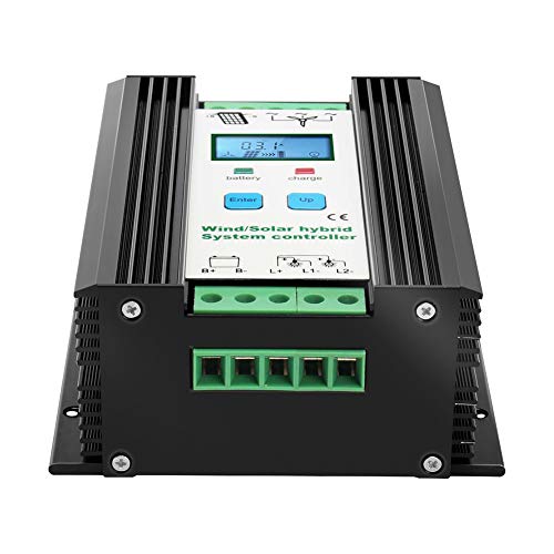 iSunergy 1000W Wind Solar Hybrid Charge Controller Wind Boost Charge Solar PWM Charging Technology Digital Intelligent Regulator with LCD Display (600W Wind + 400W Solar) - Thumbnail 3