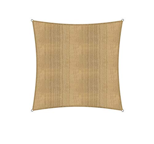 Lumaland Sonnensegel Quadrat | 3 x 3 Meter Wetterbeständiger Sonnenschutz inkl. Befestigungsseile | Terrasse, Garten & Balkon Schattenspender mit UV-S