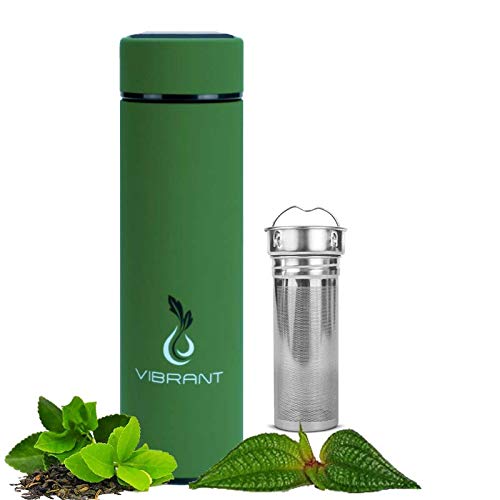 Vibrant All in ONE Travel Mug Tea Infuser Bottle Insulated HOT