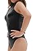 LinvMe Women's Sexy High Cut Halter Sleeveless Bodysuit Synthetic Latex Catsuit