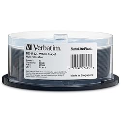 Verbatim 97334 BD-R DL 50GB 6X 25PK White HUB