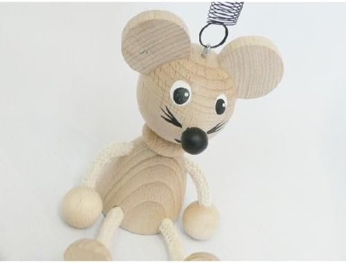 Amazon Co Jp 木のおもちゃ チェスキー ナロドニ ポドニック バネ付き ねずみ ベビー マタニティ
