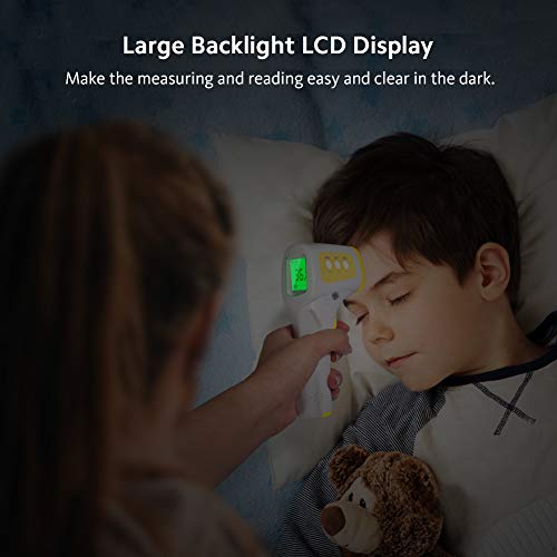 CocoBear Thermometer for Fever Digital Medical Infrared Thermometer for Body, Surface and Room Forehead Thermometer for Baby, Kids and Adults