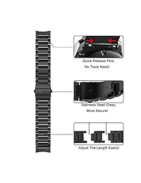 V Moro Correa comercial de repuesto para Gear S3 Frontier   Classic Watch Band de 22mm de metal de acero inoxidable sólido para Samsung Gear S3 Frontier   S3 Classic Sports Smart Watch