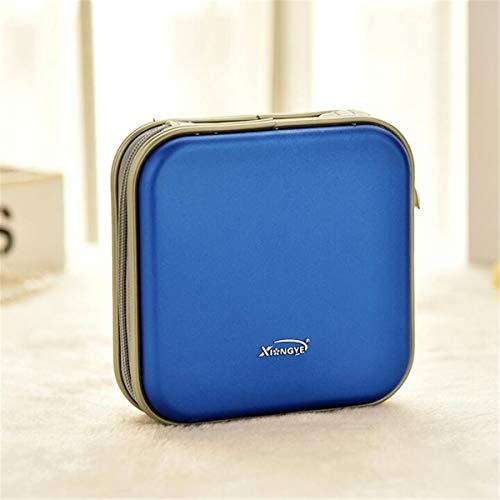 StyleZ 40 Disc Capacity CD DVD VCD Wallet Storage Organizer Holder Bag Hard Durable Case (Blue)