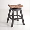 East at Main Oakland Black Wood and Water Hyacinth Counter Stool, (18x18x24) 41b vN1MIkL