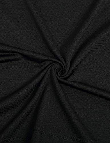 Koscacy Plain T Shirts for Women, Ladies Autumn Long Sleeve Slim Fit Tunic Round Neck Swing Gym Athletic Tees Youth Cycling Yoga Jogging Tops Moisture Wicking Relaxed Versatile Activewear Black XL