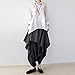 Yesno P05 Women Loose Baggy Harem Skirt Pants Culottes 100% Cotton Low Crotch Elastic Waist