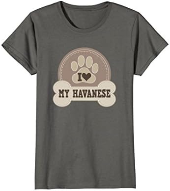 Womens Havanese T-shirt Dog Lover Pet Owner Gift Idea Large Asphalt