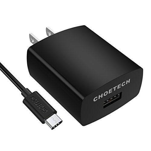 Quick Charge 3.0, CHOETECH 18W USB Wall Charger (USB C Cable Included) for Galaxy Note 8, S8, S8 Plus, LG V30, LG G6, G5, HTC U11/HTC 10, Samsung, iPhone, iPad and more