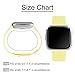 Hamile Wristbands Compatible for Fitbit Versa & Fitbit Versa Lite, Soft Silicone Sport Replacement Band Strap for Fitbit Versa Smartwatch, Small, Milk Yellow